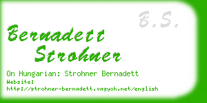 bernadett strohner business card